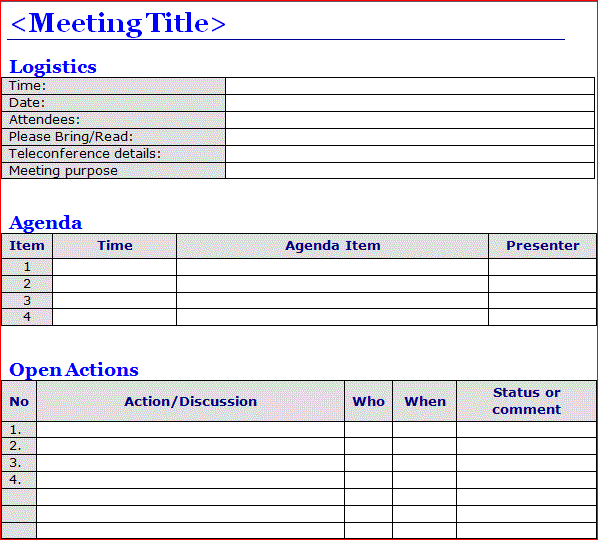 Minutes Of Meeting Format In Word from www.whatmakesagoodleader.com